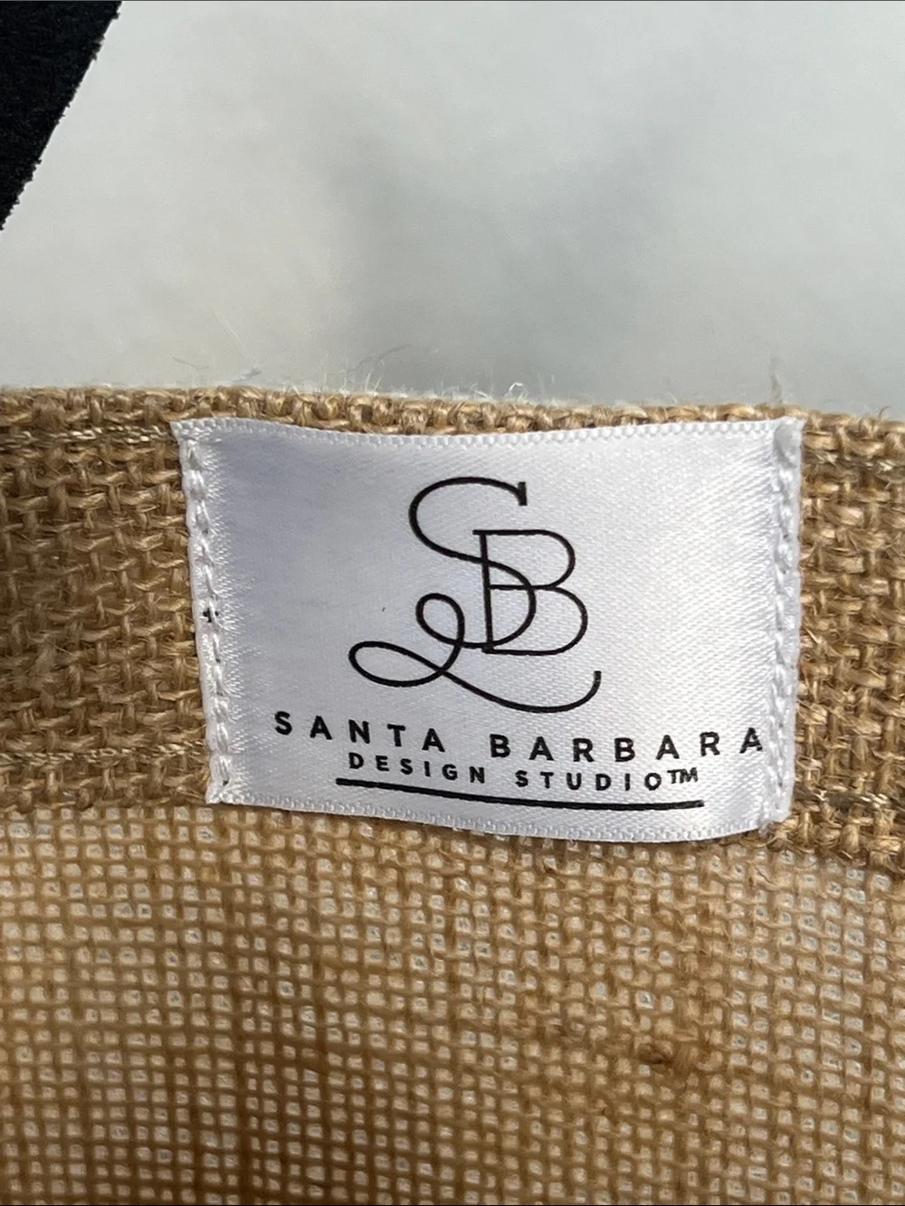 Santa Barbara Design Studios Weekend Canvas Tote Bag in Tan with Black Handles